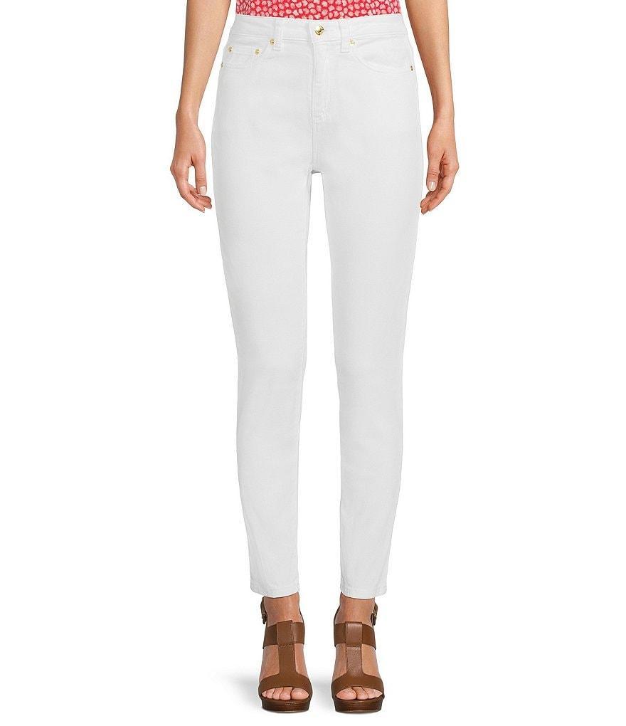 MICHAEL Michael Kors Stretch Denim High Waisted Ankle Skinny Jeans Product Image