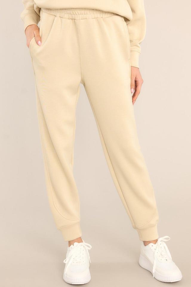 Blow Off Steam Natural Jogger Pants Taupe Product Image