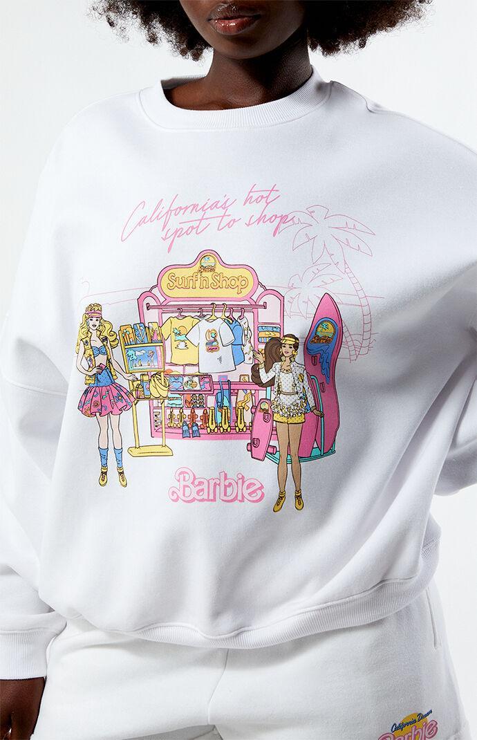 Barbie Women's Surf N' Shop Crew Neck Sweatshirt Product Image