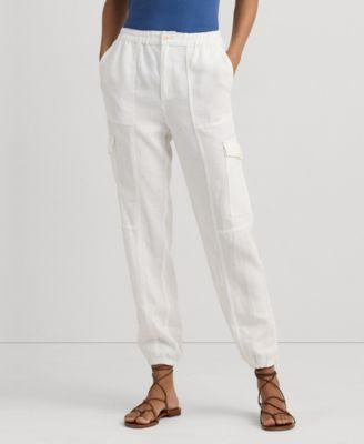 Lauren Ralph Lauren Womens Linen Cargo Pants Product Image