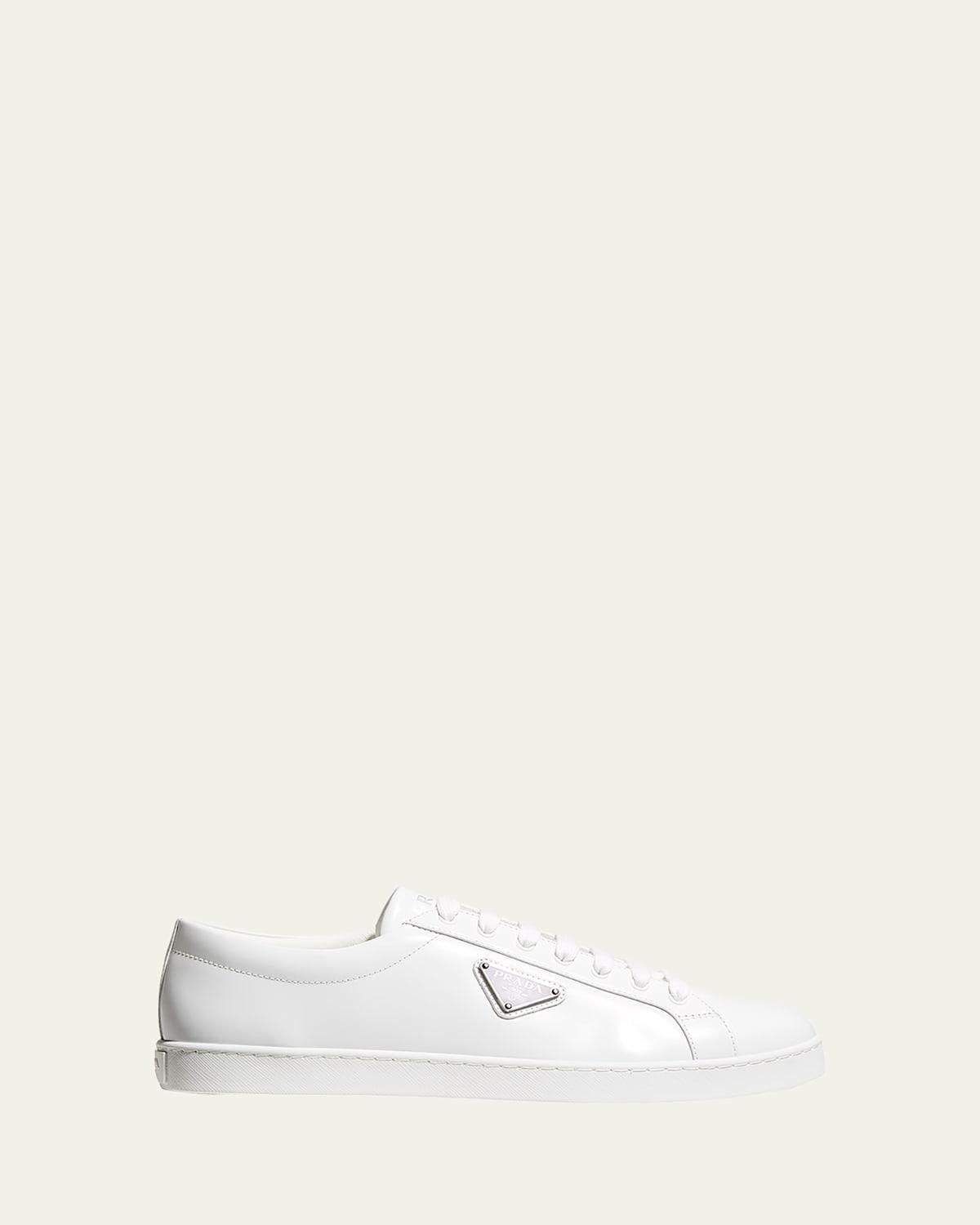 Mens Lane Spazzolato Leather Sneakers Product Image