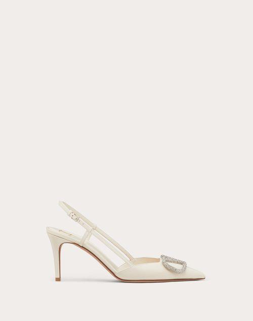 VLOGO SIGNATURE SLINGBACK PUMP IN CALFSKIN LEATHER 80MM Product Image