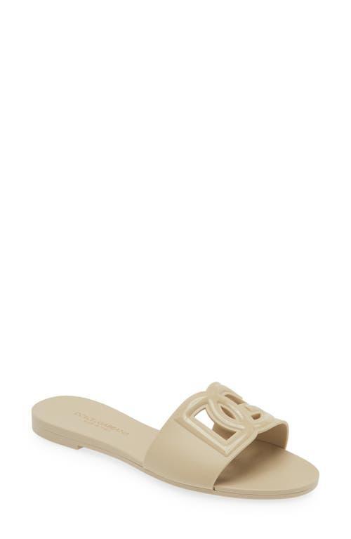 Dolce & Gabbana Bianca Interlock Slide Sandal Product Image