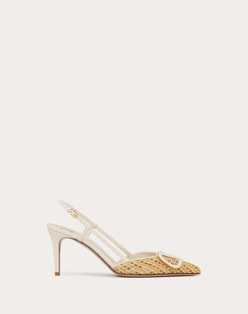 VLOGO SIGNATURE WOVEN NAPPA SLINGBACK PUMP 80MM Product Image