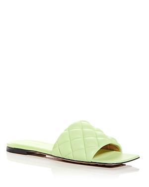 Bottega Veneta Womens Square Toe Quilted Slide Sandals Product Image