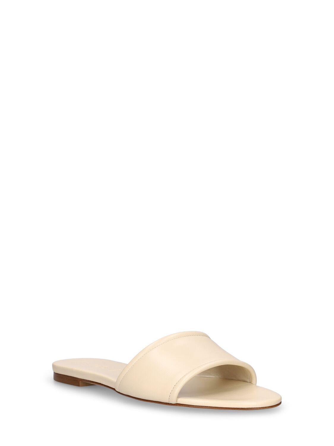 AEYDE Anna Leather Sandals In Cream Product Image