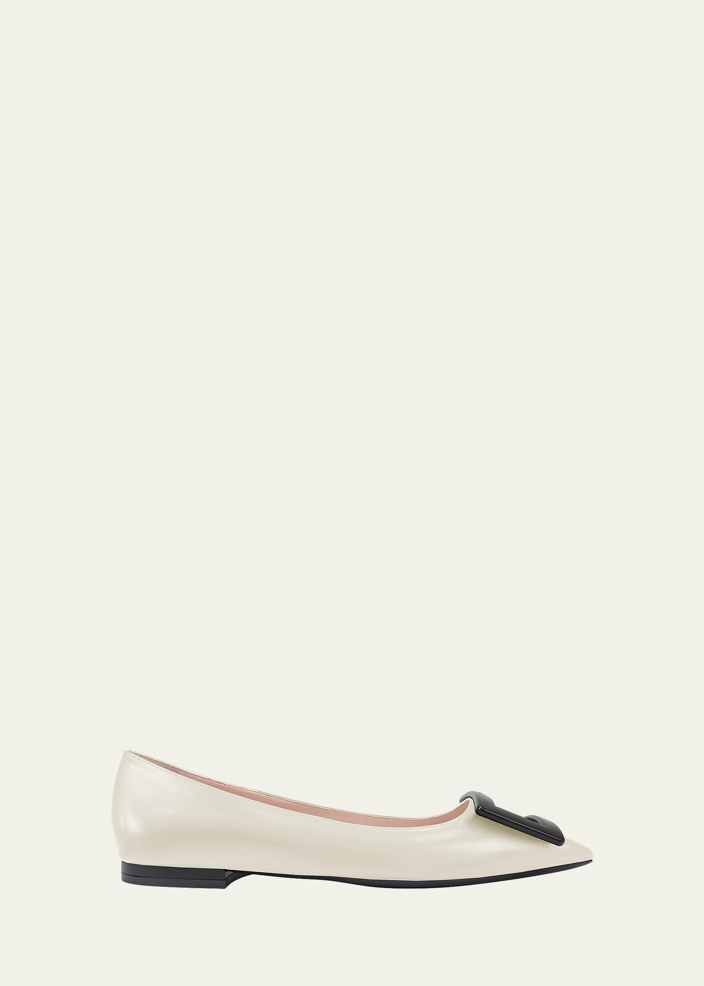 Roger Vivier Gommettine Buckle Pointed Toe Flat Product Image