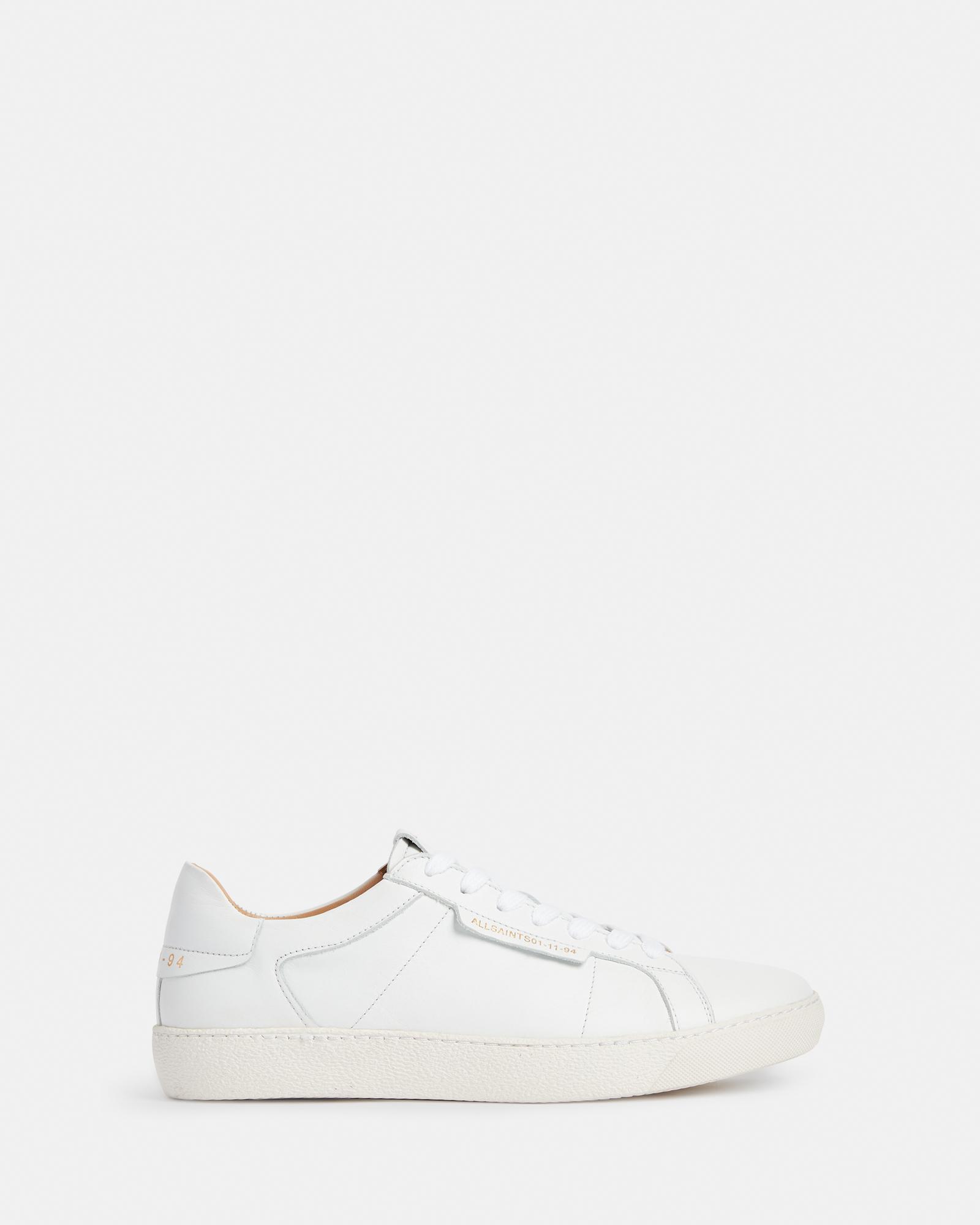 Sheer Round Toe Leather Sneakers Product Image