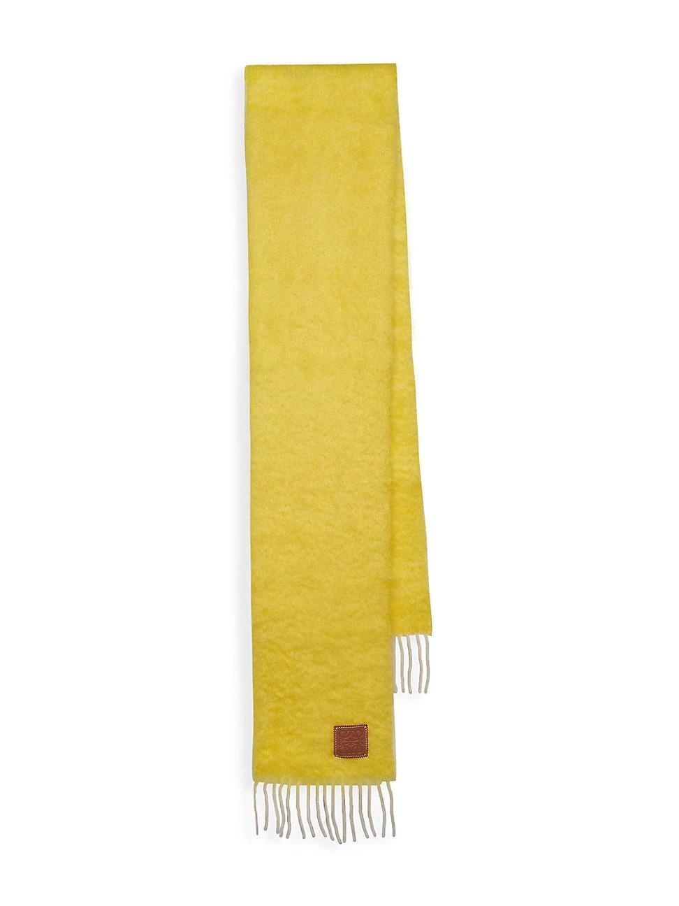 Womens Wool-Mohair Logo Patch Scarf Product Image