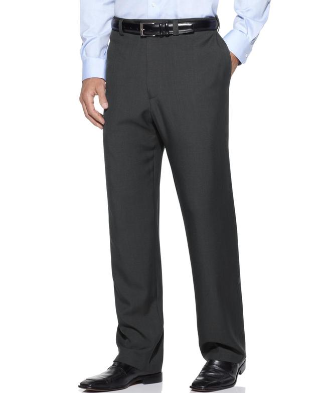 Mens Haggar eCLo Stria Classic-Fit Flat-Front Dress Pants Product Image