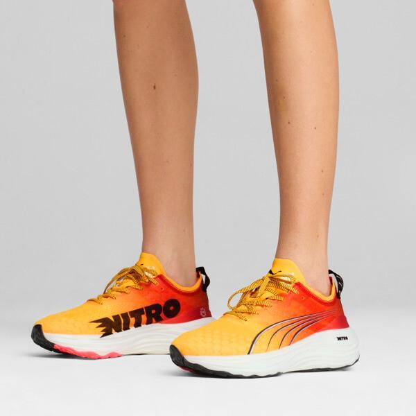 PUMA ForeverRun NITROâ¢ FADE Women's Running Shoes in Sun Stream/Sunset Glow/White Product Image