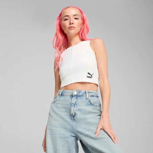 PUMA CLASSICS Women's Ribbed Crop Top Product Image