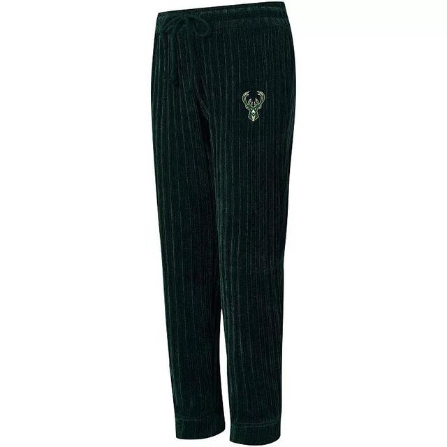 Womens College Concepts Hunter Green Milwaukee Bucks Linger Pants Product Image