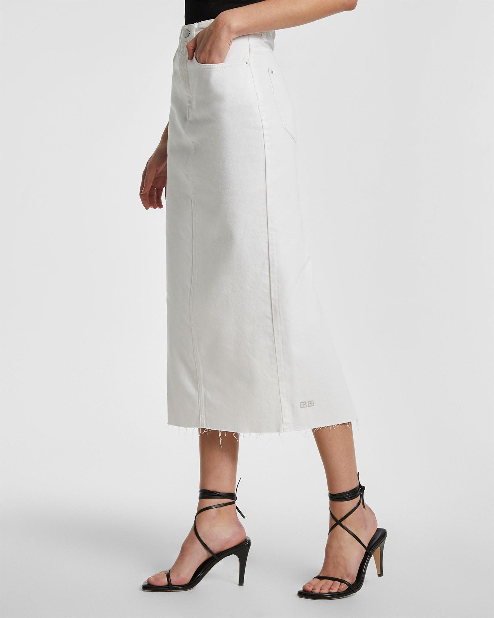 GRADUATE MIDI SKIRT BLANC Female Product Image