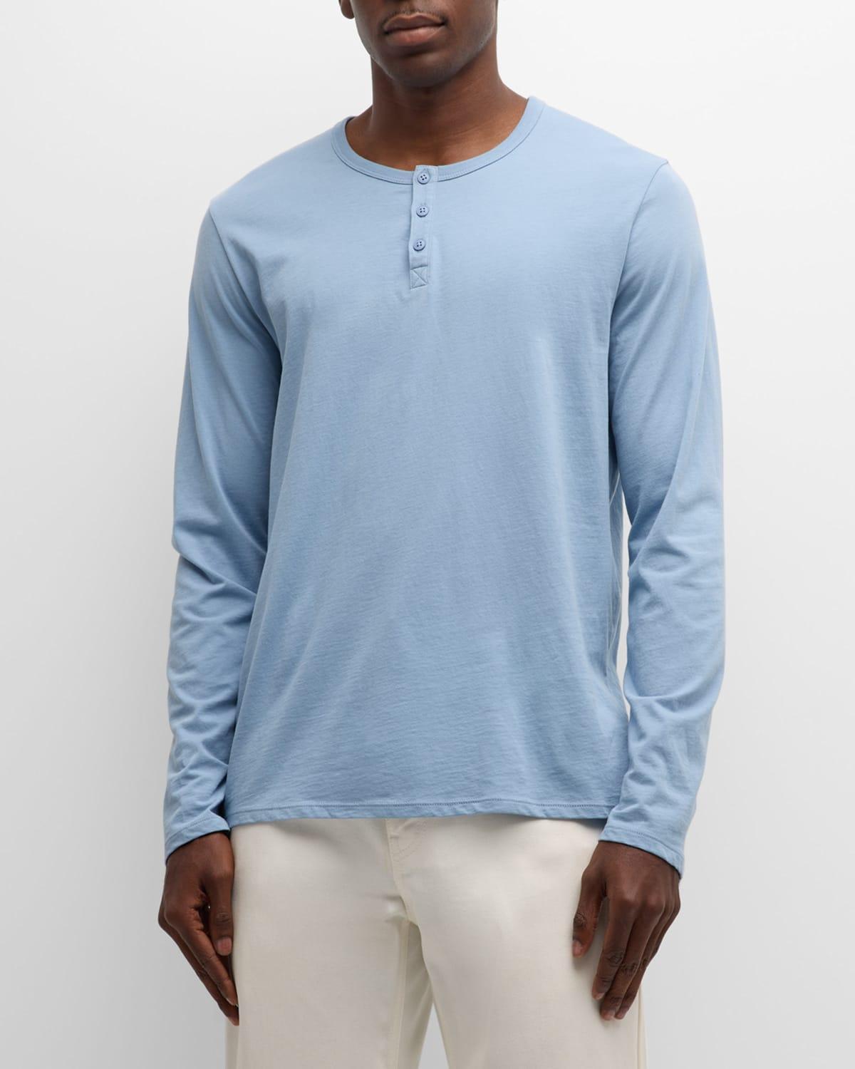 Mens Classic Jersey Henley Shirt Product Image