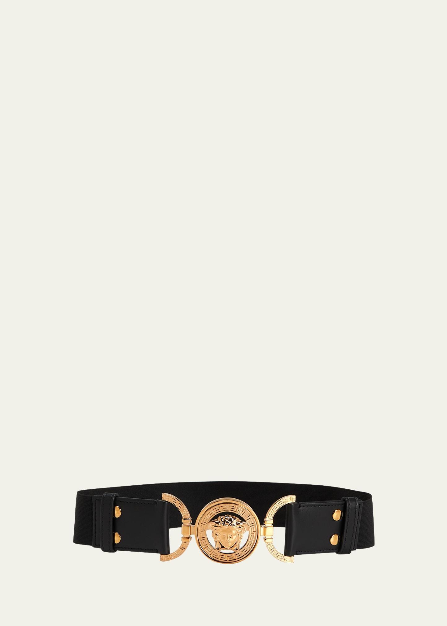 Womens Medusa Buckle Leather Belt Product Image