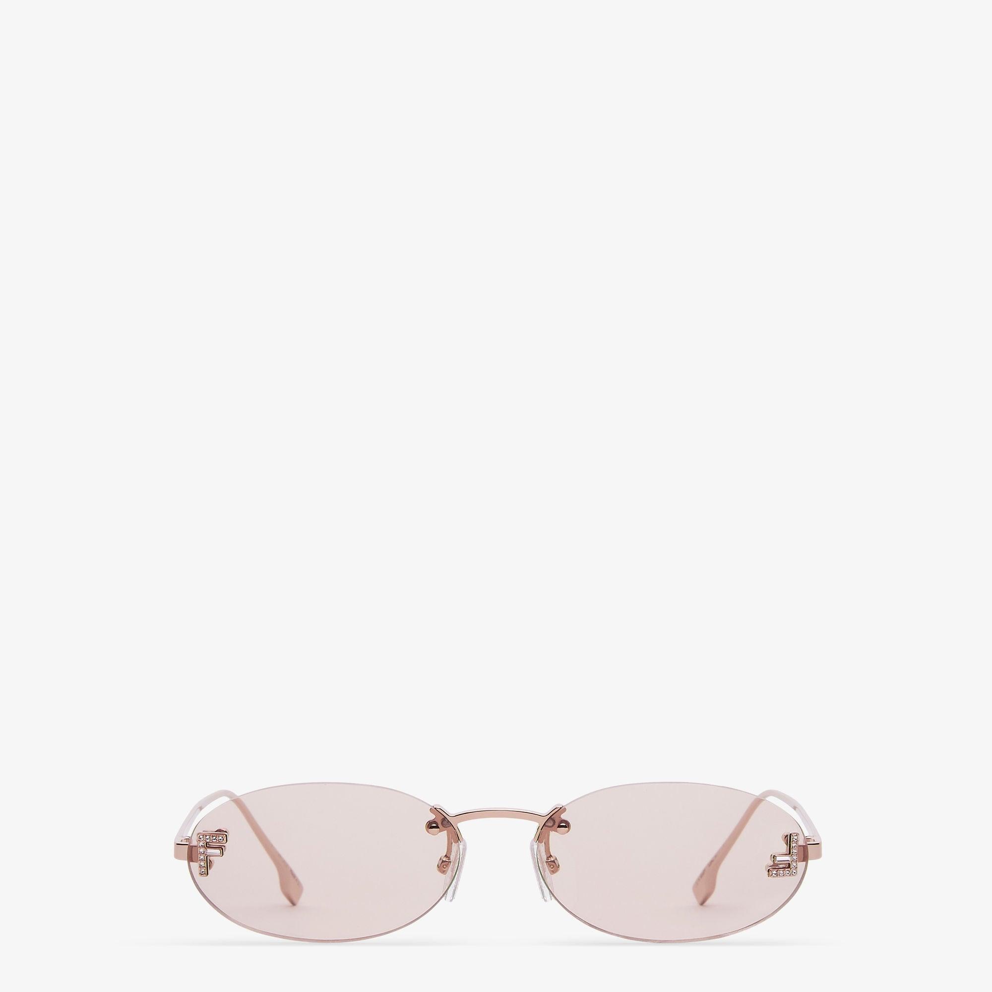 Fendi First CrystalRose-gold colored sunglasses Product Image