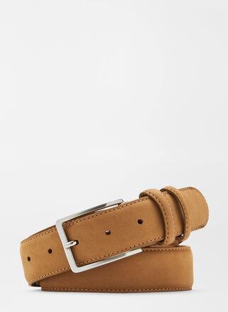 Peter Millar Mens Crown Nubuck Belt | Color: Amber | Size: 44 Product Image