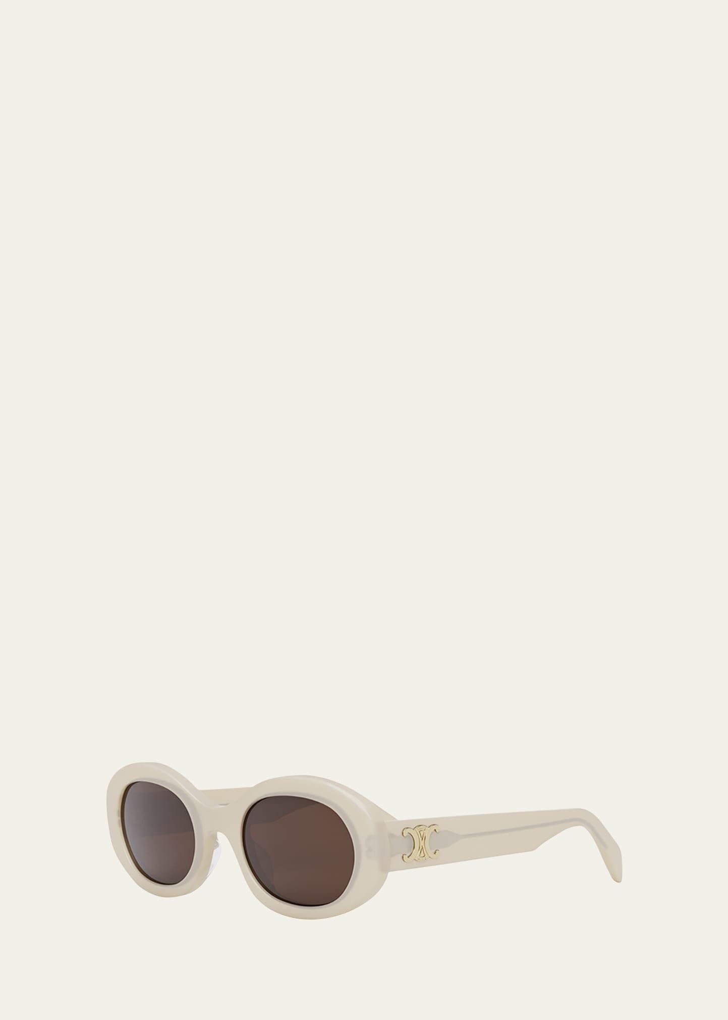 Triomphe Logo Oval Acetate Sunglasses Product Image