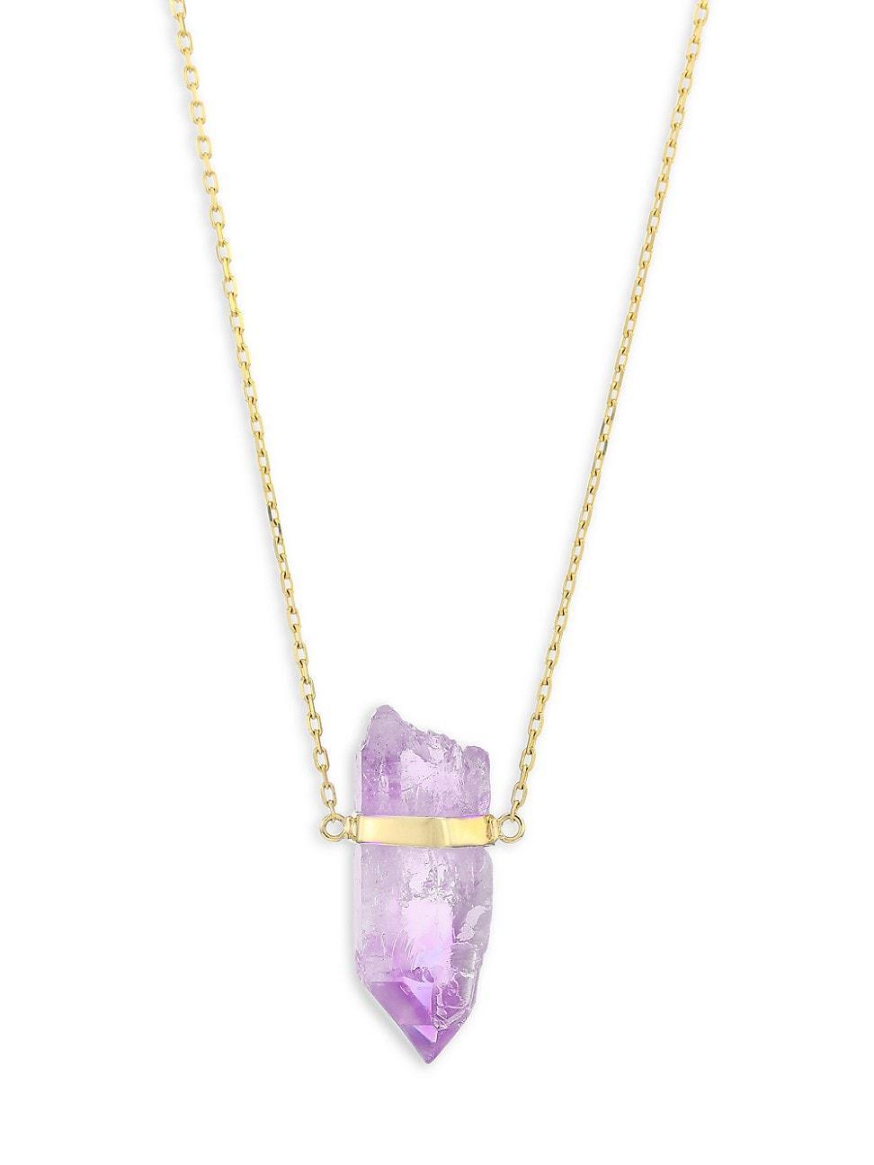 Womens Crystalline 14K Yellow Gold & Vera Cruz Amethyst Pendant Necklace Product Image