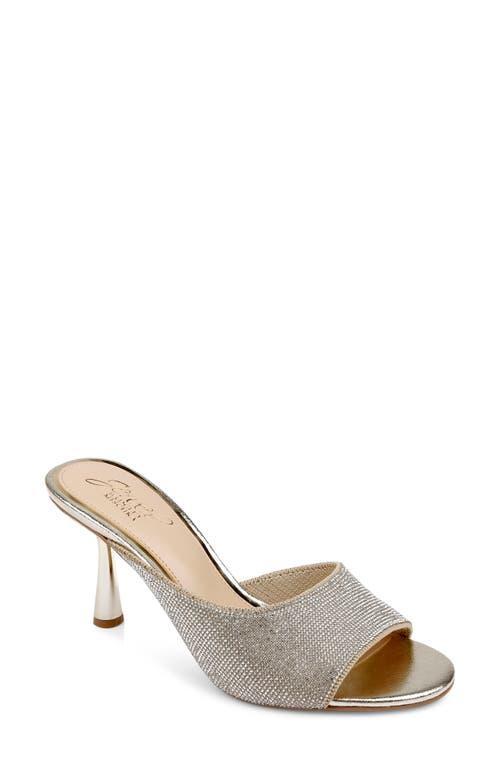 Jewel Badgley Mischka Haya (Gold Textile) Women's Sandals Product Image