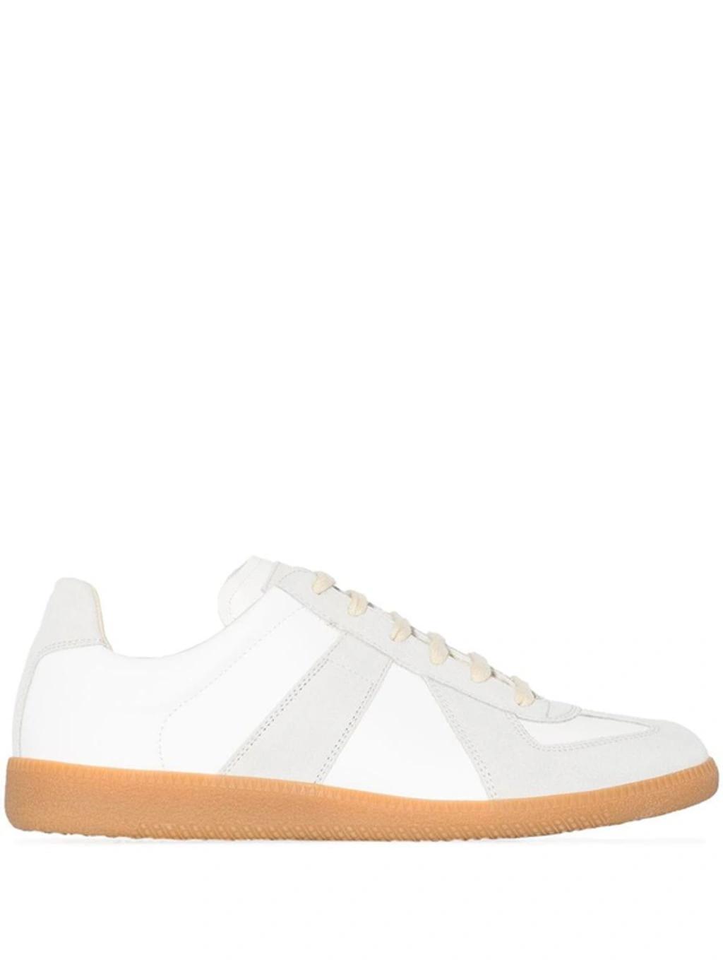 Replica Leather Sneakers In White Product Image