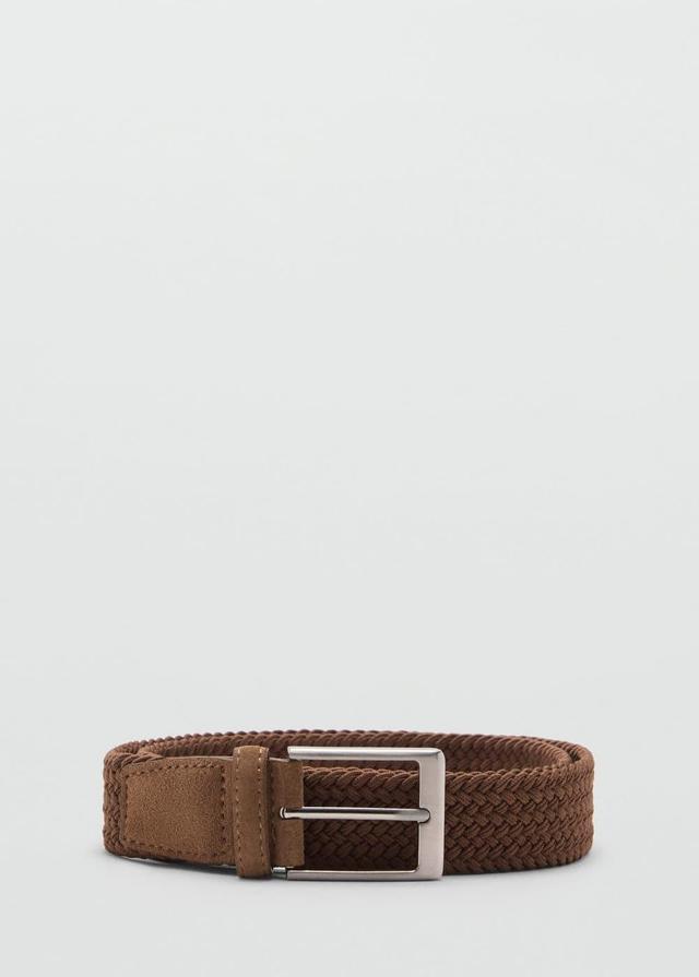 Braided elastic belt - Men | MANGO USA Product Image