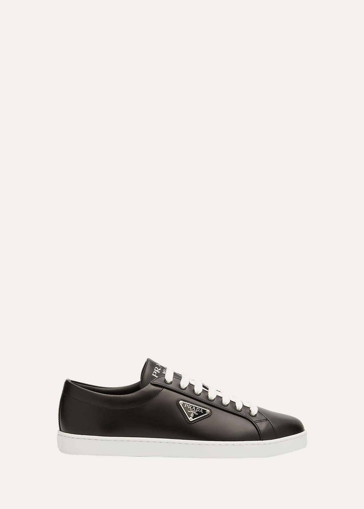 Mens Lane Spazzolato Leather Sneakers Product Image