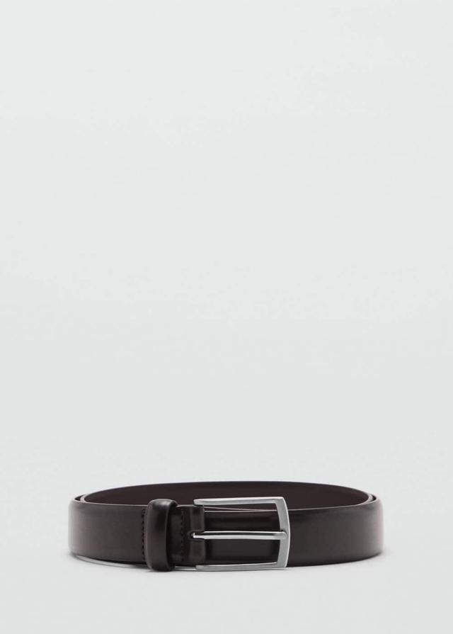 MANGO MAN - Leather belt brownMen Product Image