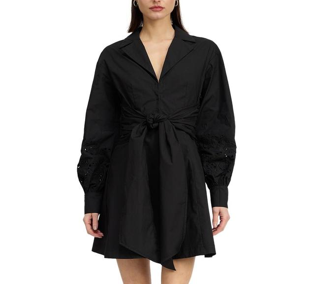 En Saison Womens Benedetta Cotton Tie-Waist Shirtdress Product Image