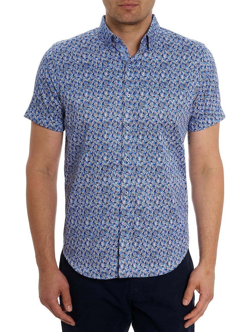 Mens Wade Abstract Cotton Shirt Product Image