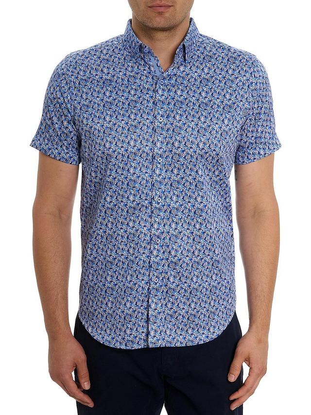 Robert Graham Wade Cotton Tailored Fit Button Down Shirt Product Image