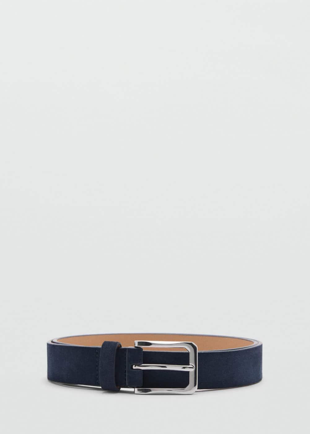 Suede leather belt - Men | MANGO USA Product Image