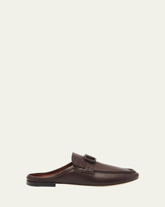 Mens V-Logo Leather Mules Product Image