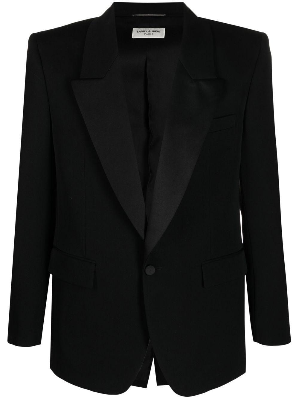 Single-breasted Blazer In Nero Product Image