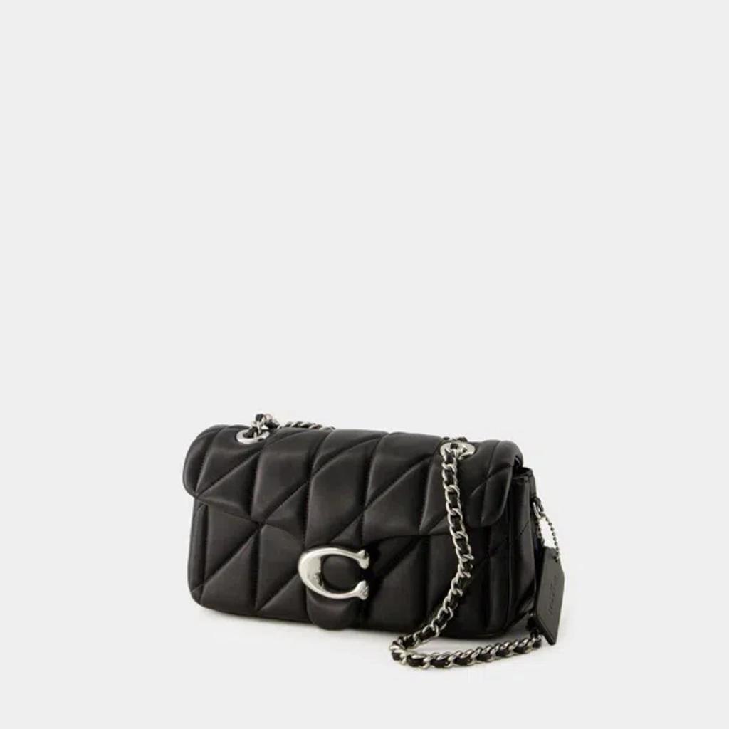 COACH Tabby 20 Logo Plaque Quilted Shoulder Bag In Black Product Image