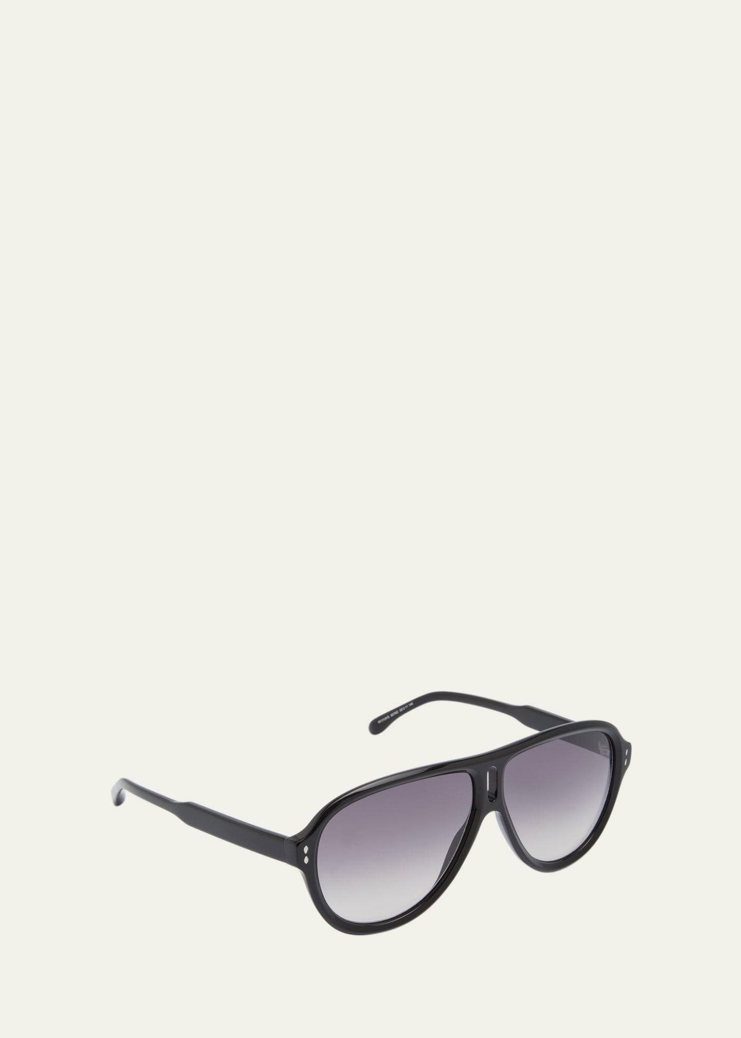 Logo Acetate Aviator Sunglasses Product Image