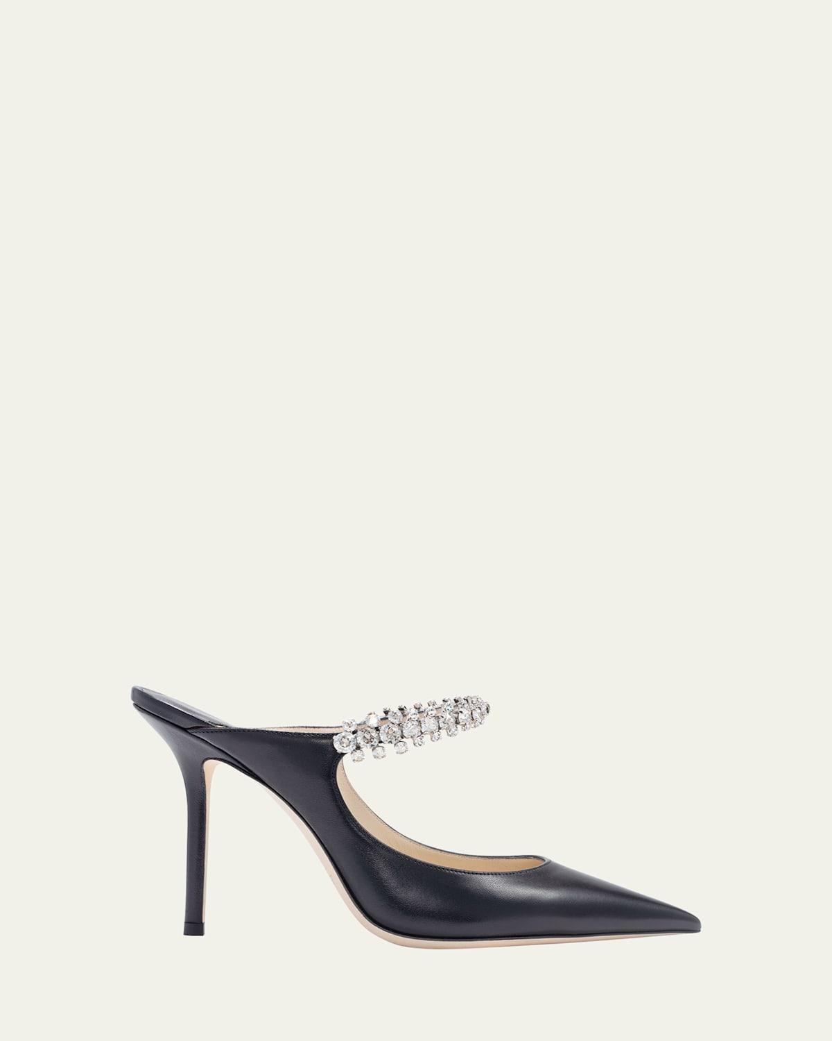 Jimmy Choo Bing Crystal Embellished Pointed Toe Patent Mule Product Image