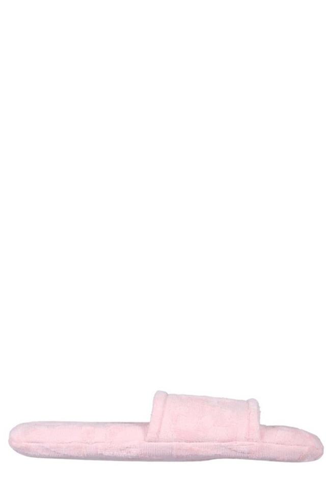 VERSACE Terry Cotton Logo-print Slippers In Pink Product Image