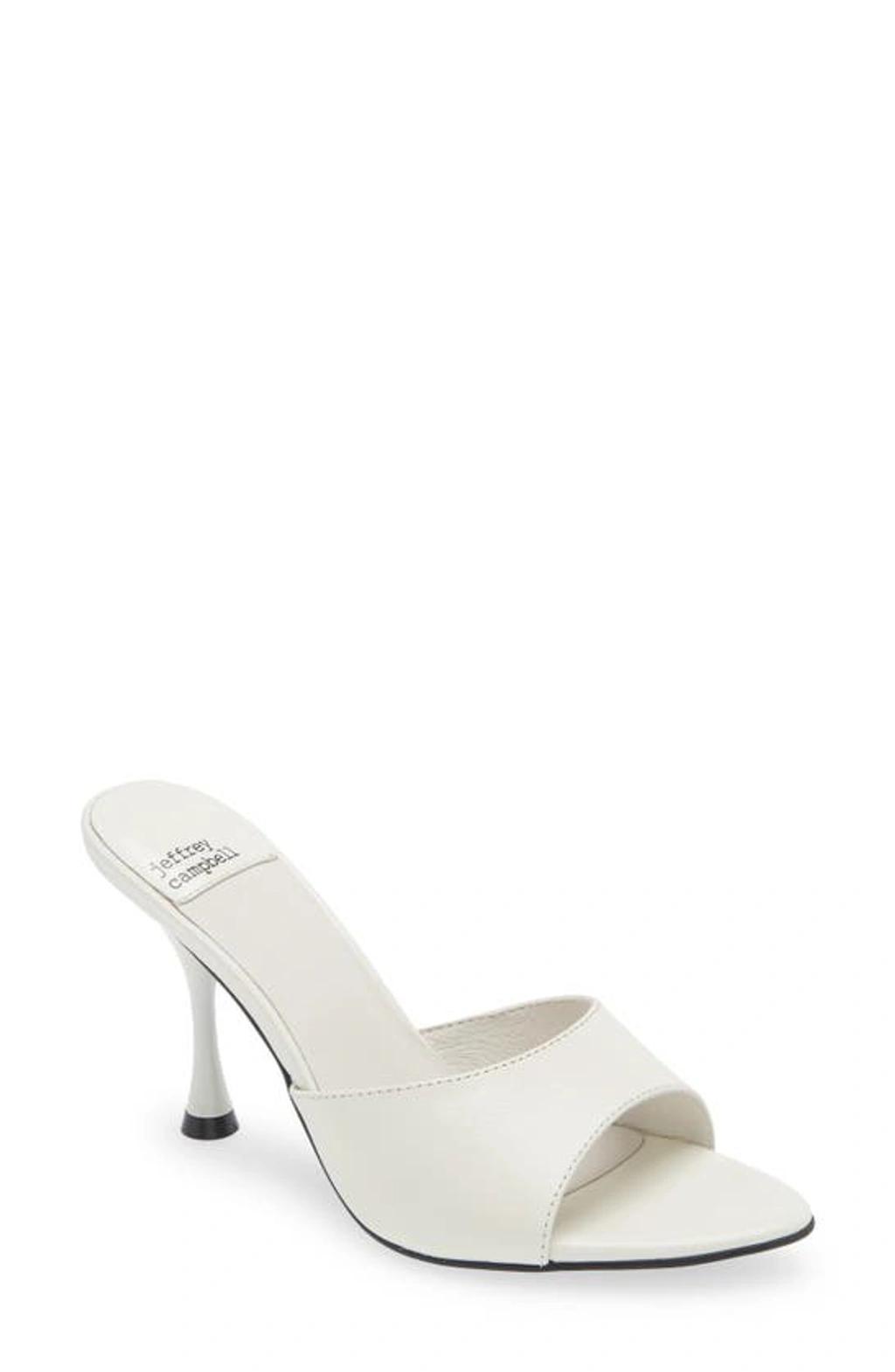 JEFFREY CAMPBELL Agent Slide Sandal In White Crinkle product image