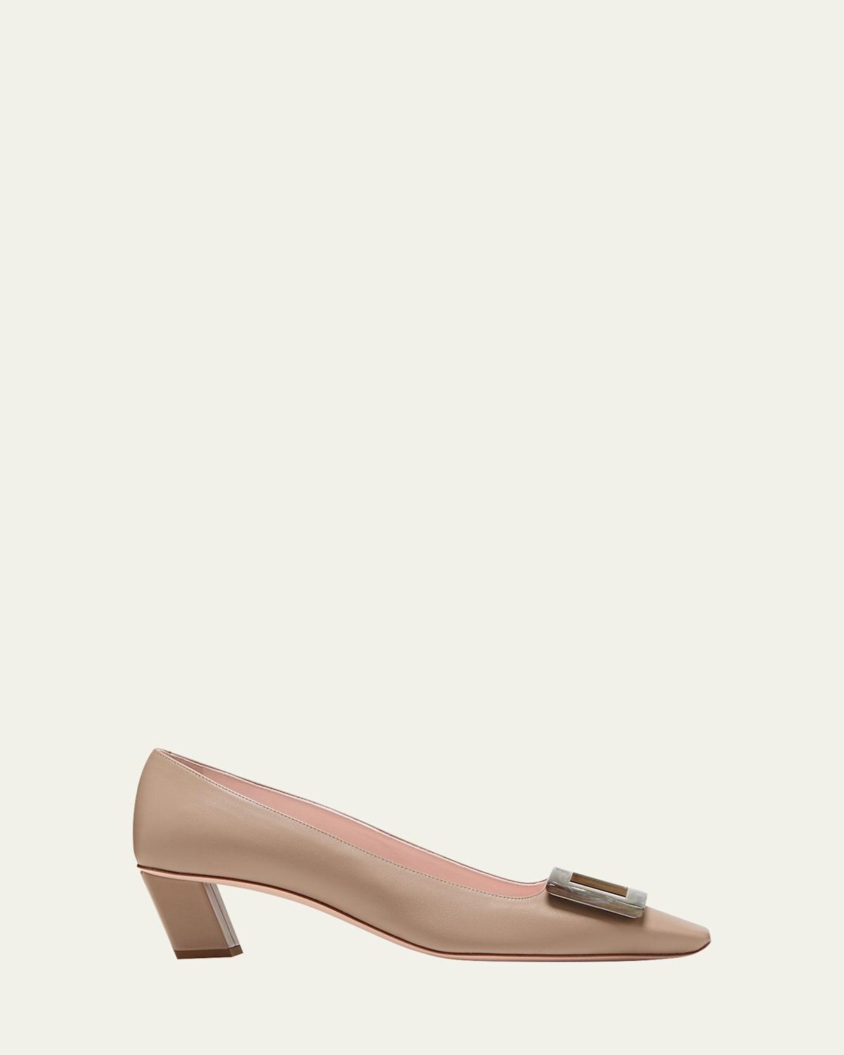 Belle Vivier Leather Buckle Pumps Product Image