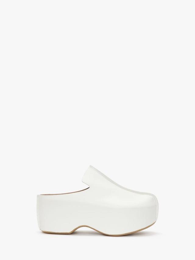 LEATHER PLATFORM CLOGS in white | JW Anderson US  Product Image