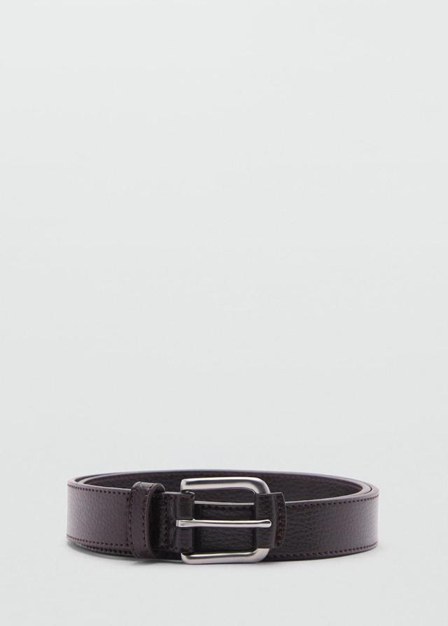 100% beaten leather belt - Men | MANGO USA Product Image