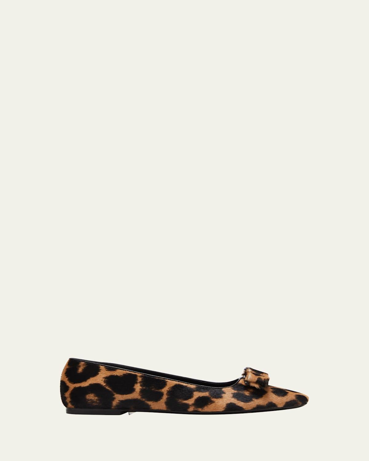 Womens Siwar Leopard Calf Hair Flats Product Image