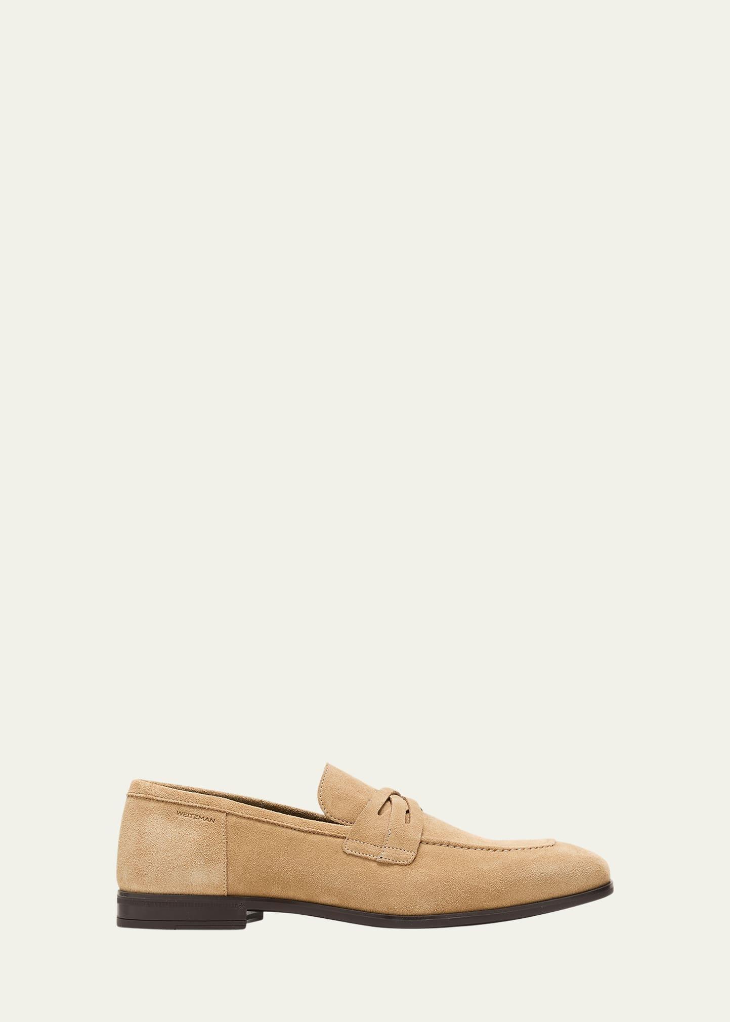 Mens Simon Crisscross Suede Loafers Product Image