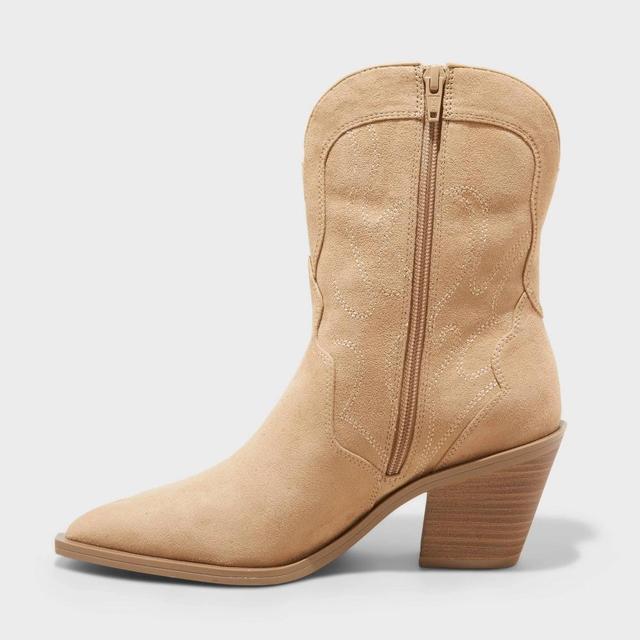 Womens Jacey Western Ankle Boots - Universal Thread Tan 9.5 Product Image