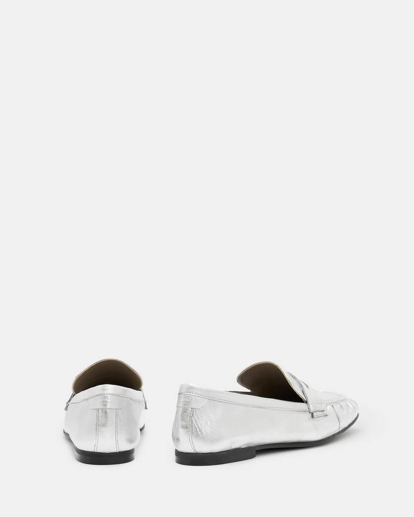 Sapphire Metallic Leather Loafer Shoes Product Image