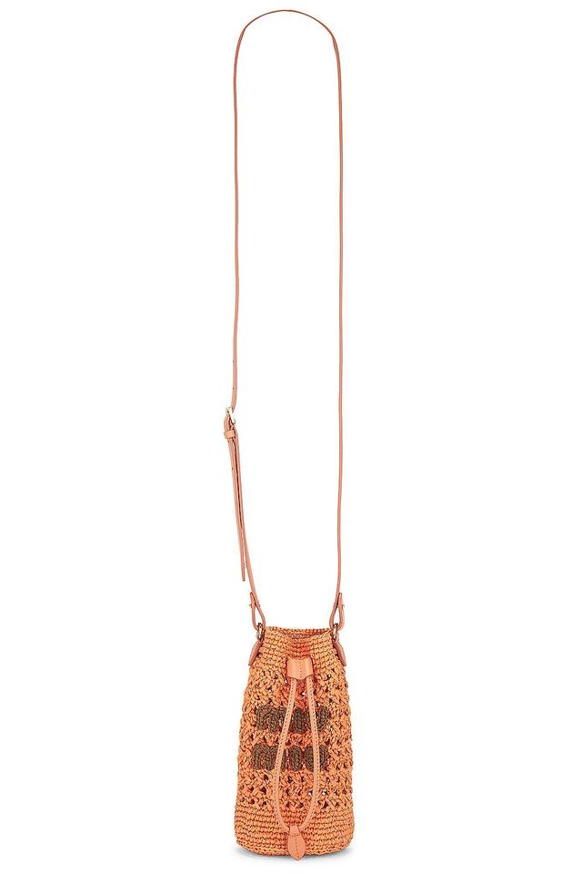 Miu Miu Crochet Crossbody Bag in Peach Product Image