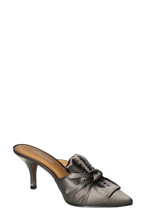 J. Renee Mianna Satin Wrap Bow Detail Jewel Embellished Dress Mules product image