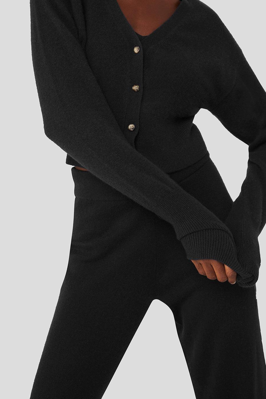 Cashmere Jet Set Cardigan - Black Female Product Image